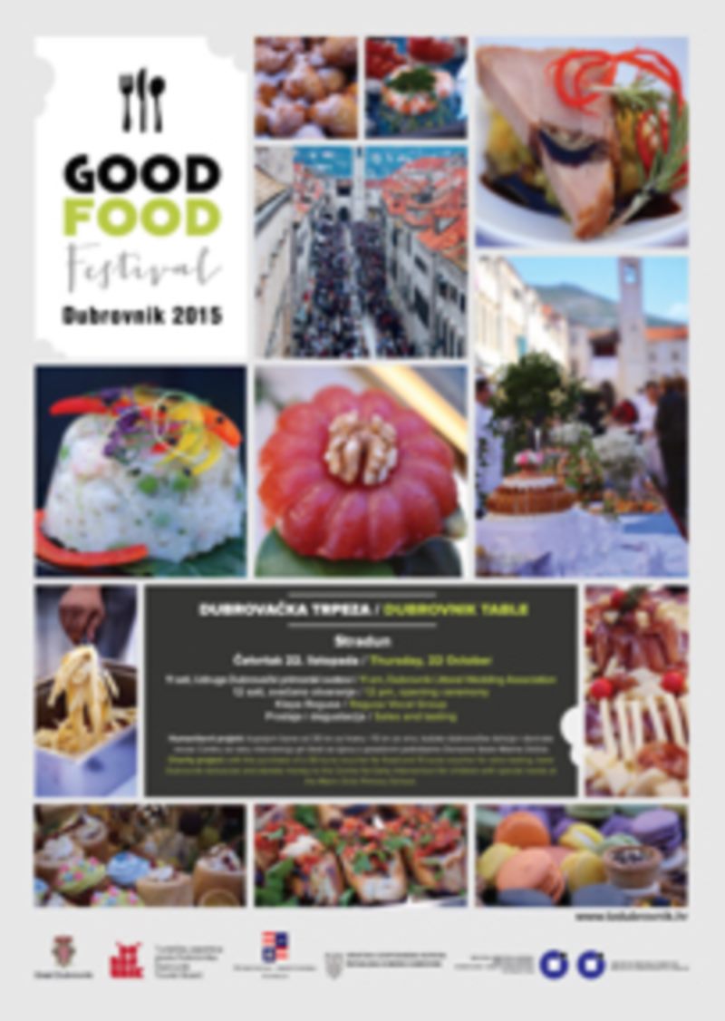 DUBROVAČKOM  TRPEZOM  ZAPOČINJE  GOOD FOOD  FESTIVAL 2015. !