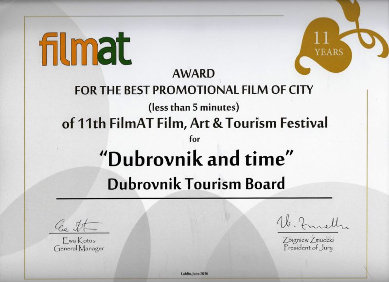 Dubrovnik&Time nagrađen osmi put!