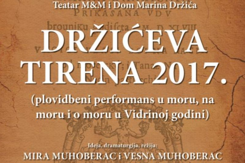 Plovidbeni performans ‘Držićeva Tirena 2017.’ na jedrenjaku Sveti Ivan