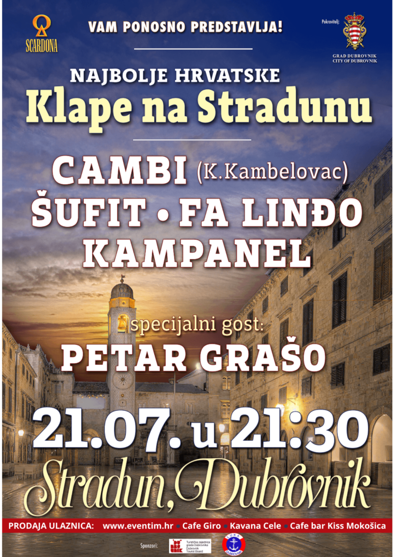 Najbolje hrvatske klape na Stradunu