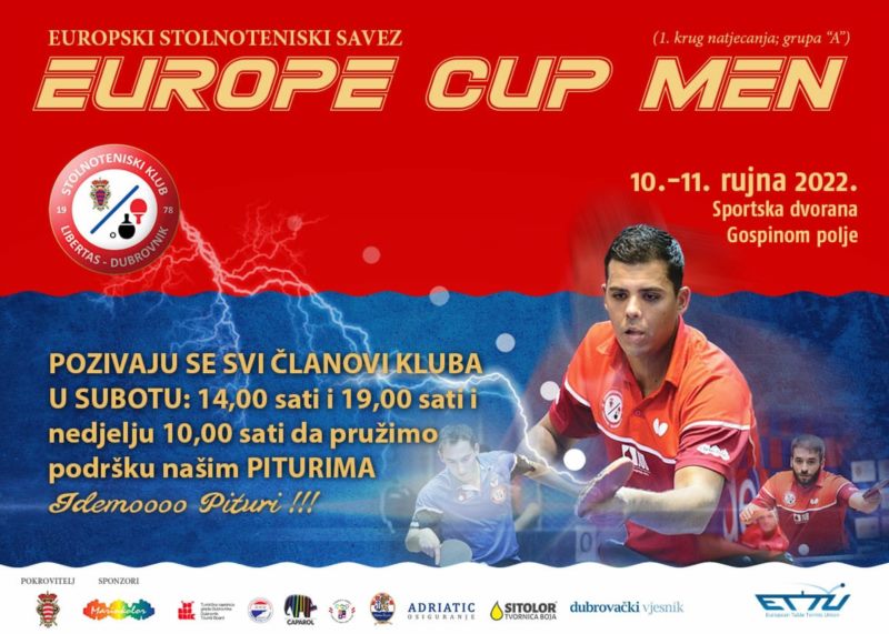 EUROPE CUP MEN - stolni tenis