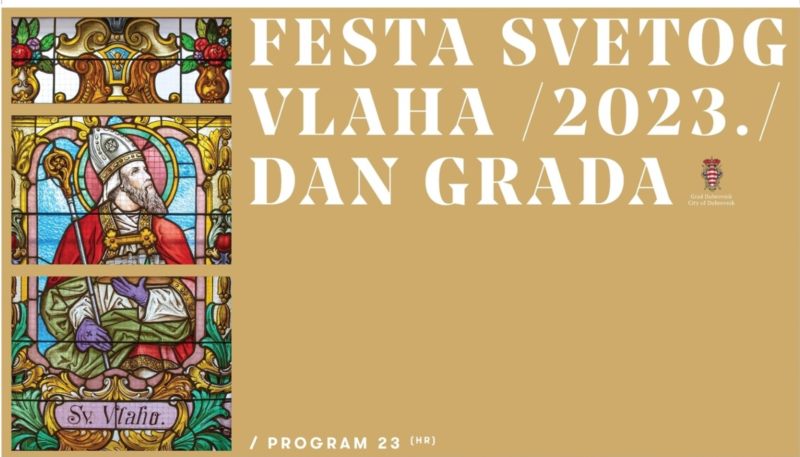 Program Feste sv. Vlaha i Dana Grada 2023