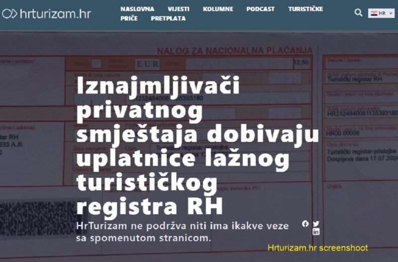 Važno upozorenje za iznajmljivače privatnog smještaja