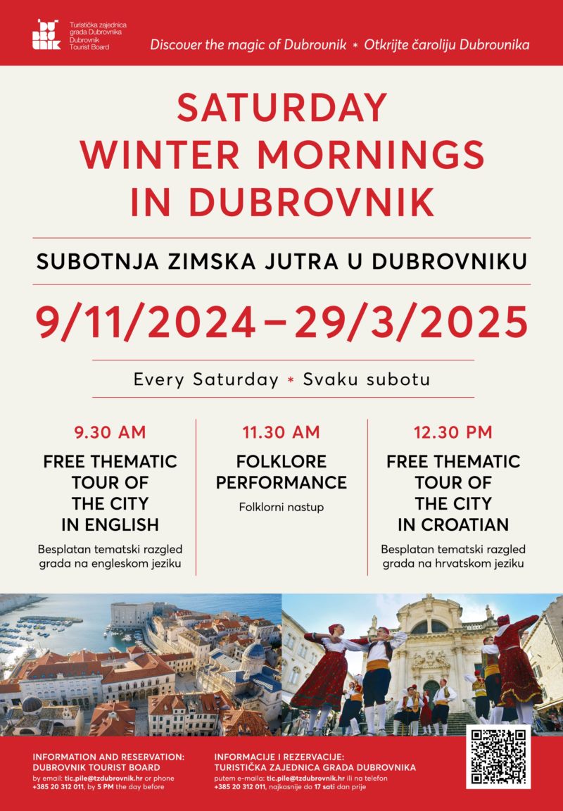 Posljednja tematska tura  Po starim dubrovačkim vrtovima Dubrovnik zatvara ciklus besplatnih tematskih razgleda subotom uz posebnu turu 29. ožujka
