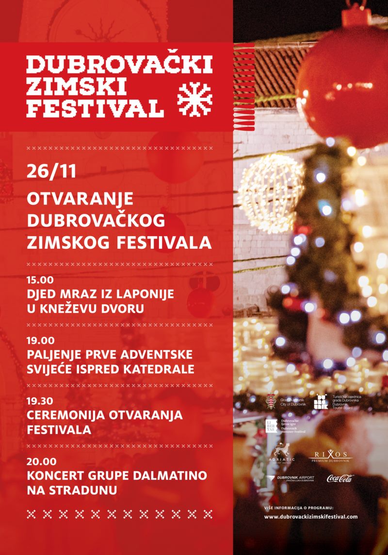 The ninth Dubrovnik Winter Festival begins on Saturday, November 26.