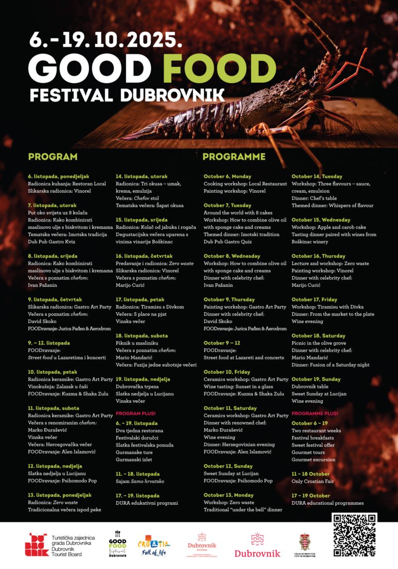 Countdown to Good Food Festival 2025 in Dubrovnik