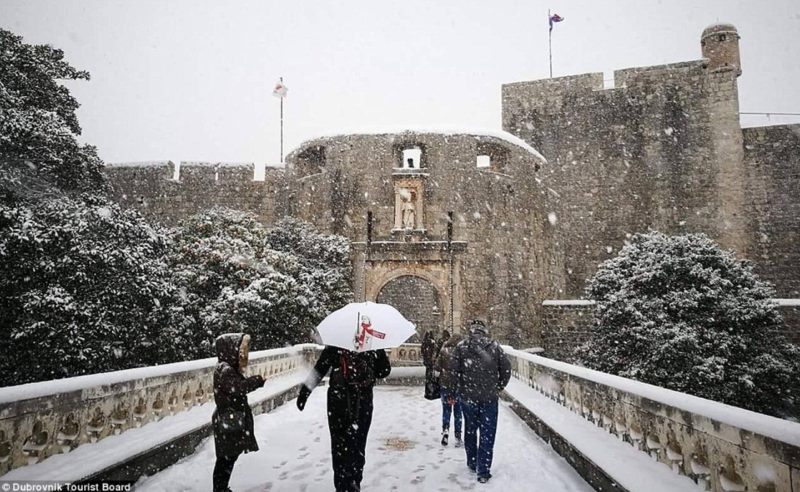 The Daily Mail on Snow in Dubrovnik