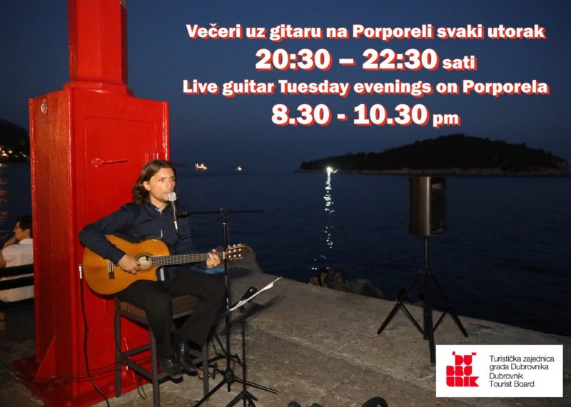 Live guitar Tuesday evenings on Porporela