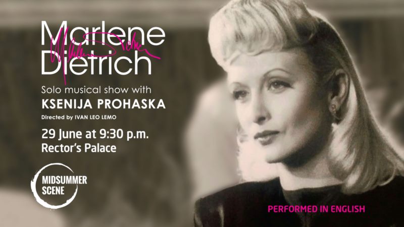 Solo music show Marlene Dietrich