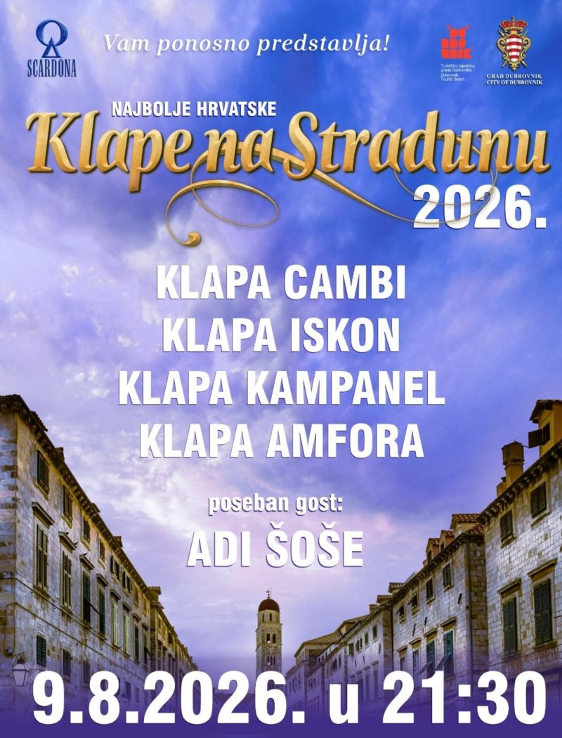 Klapa Performances on Stradun 2026