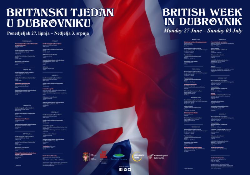 A Week of British Cultural Delights in the Centre of Dubrovnik!