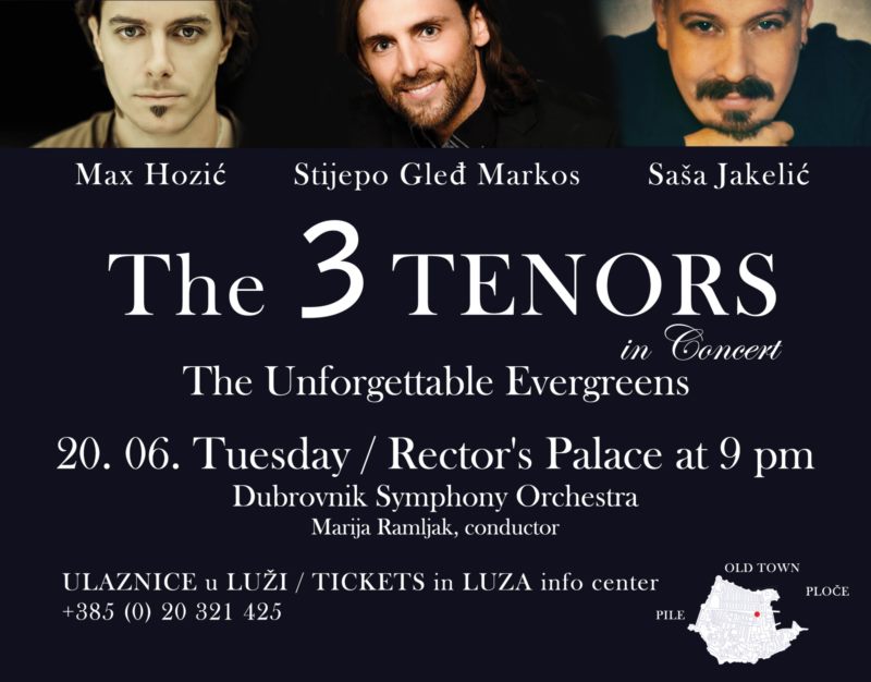 Concert - 3 Tenors and Dubrovnik Symphony Orchestra
