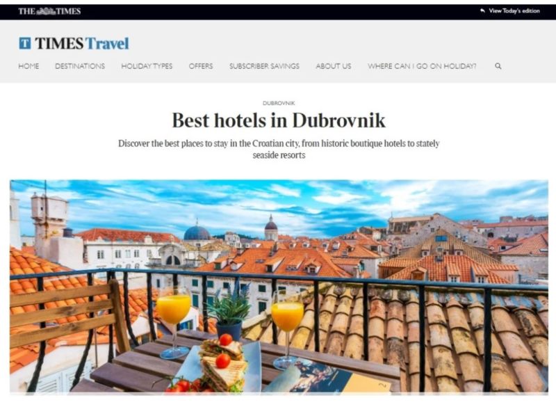 HRVATSKA I DUBROVNIK U BRITANSKOM THE TIMESU