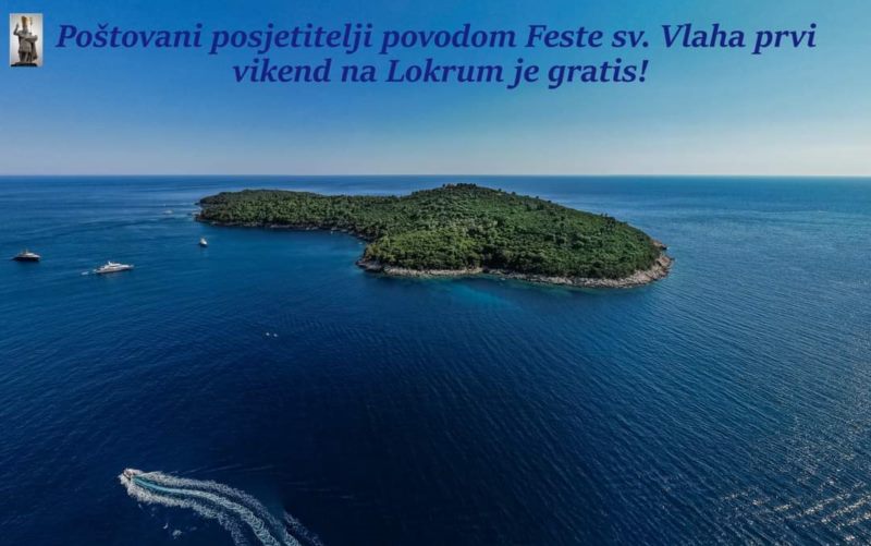 Lokrum otvoren za posjetitelje vikendima od 03.02.2024.