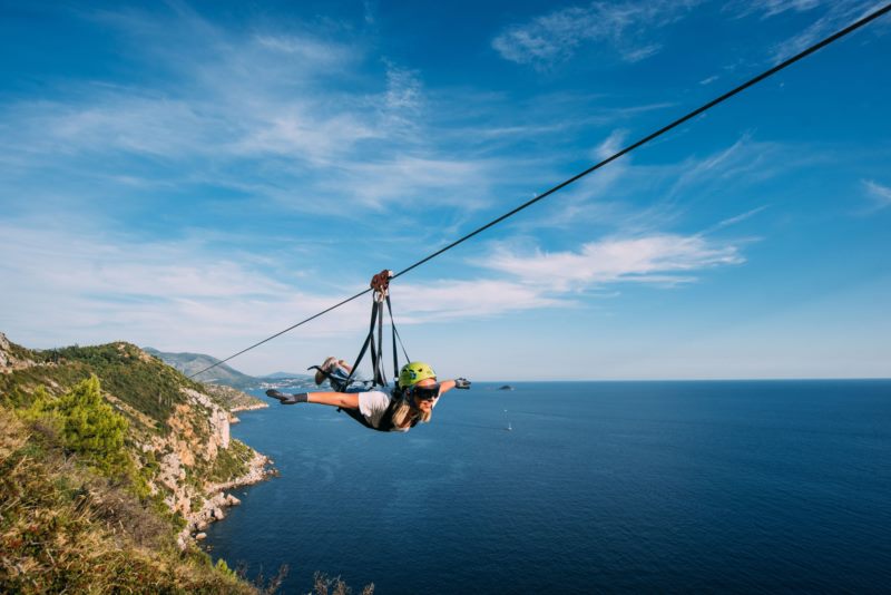 Become Superman and soar above the Adriatic with the Du the Wire zip line!