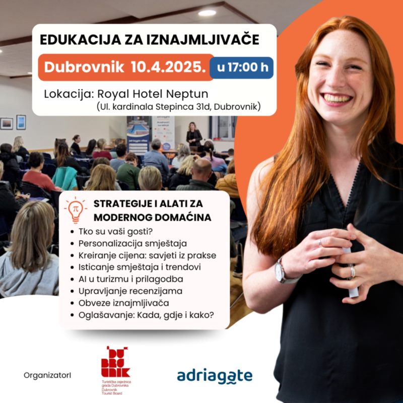 OBAVIJEST O PROMJENI LOKACIJE EDUKACIJE ZA IZNAJMLJIVAČE